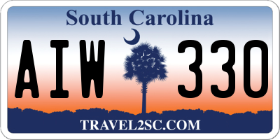 SC license plate AIW330