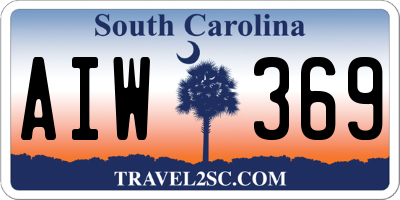 SC license plate AIW369