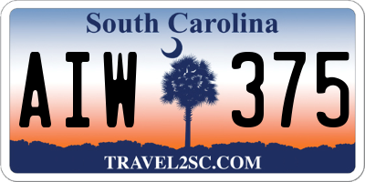 SC license plate AIW375