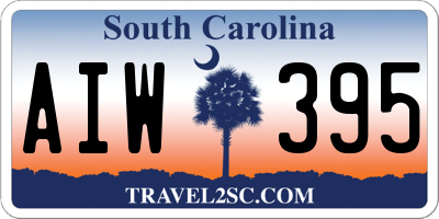 SC license plate AIW395