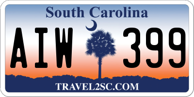 SC license plate AIW399