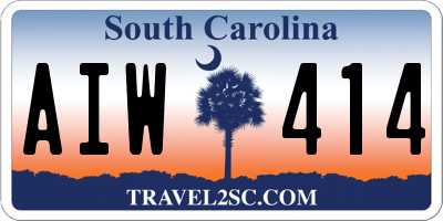 SC license plate AIW414