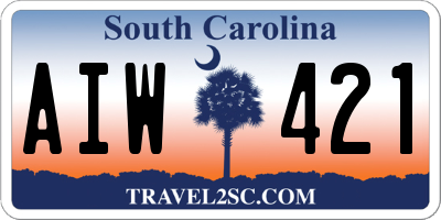 SC license plate AIW421