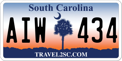 SC license plate AIW434