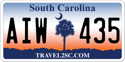 SC license plate AIW435