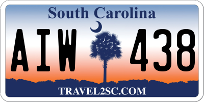 SC license plate AIW438