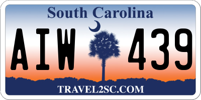 SC license plate AIW439