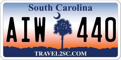 SC license plate AIW440