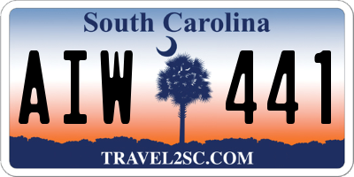 SC license plate AIW441