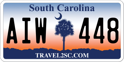 SC license plate AIW448