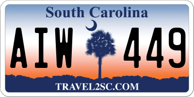 SC license plate AIW449