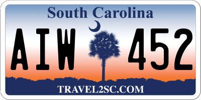 SC license plate AIW452