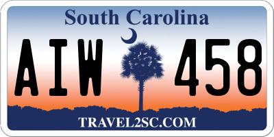 SC license plate AIW458