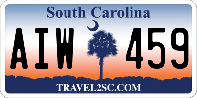 SC license plate AIW459
