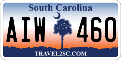 SC license plate AIW460