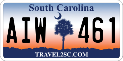 SC license plate AIW461