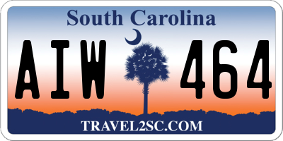 SC license plate AIW464