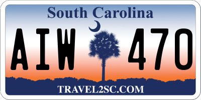 SC license plate AIW470