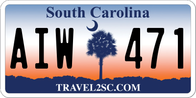 SC license plate AIW471