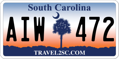 SC license plate AIW472