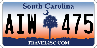 SC license plate AIW475