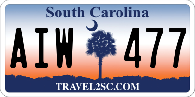SC license plate AIW477