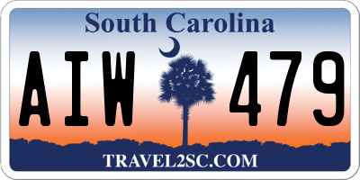 SC license plate AIW479