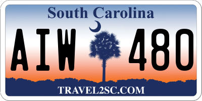 SC license plate AIW480
