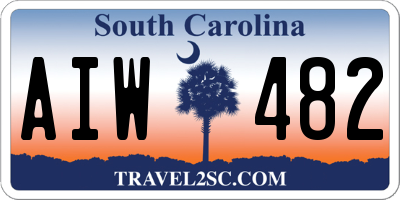 SC license plate AIW482