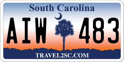 SC license plate AIW483
