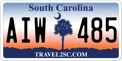 SC license plate AIW485