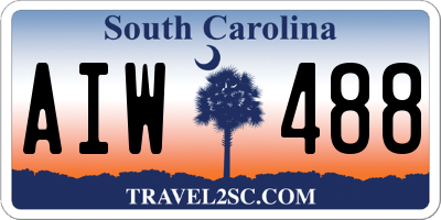 SC license plate AIW488