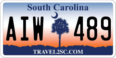 SC license plate AIW489