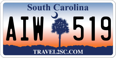 SC license plate AIW519