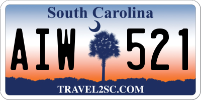SC license plate AIW521