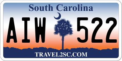 SC license plate AIW522