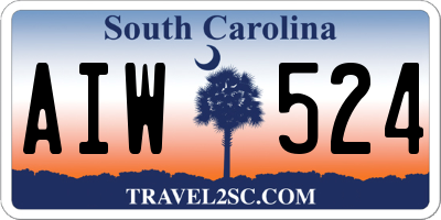 SC license plate AIW524