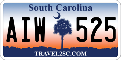SC license plate AIW525