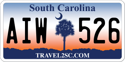 SC license plate AIW526