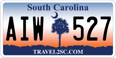 SC license plate AIW527