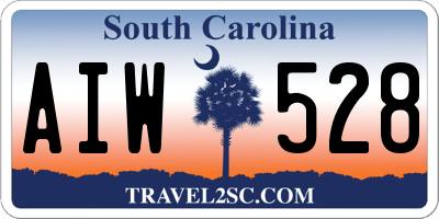 SC license plate AIW528