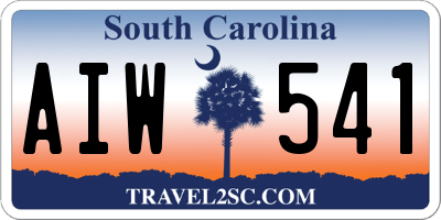 SC license plate AIW541