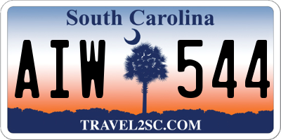 SC license plate AIW544