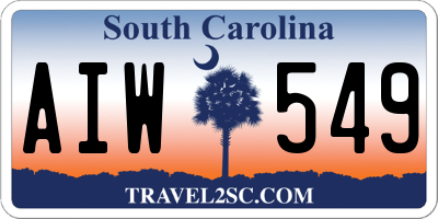 SC license plate AIW549