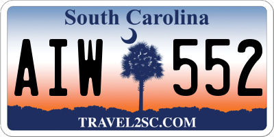 SC license plate AIW552