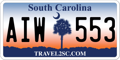 SC license plate AIW553
