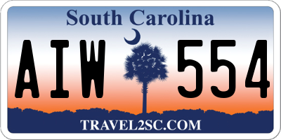 SC license plate AIW554