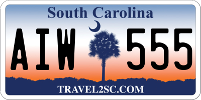 SC license plate AIW555
