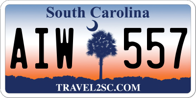 SC license plate AIW557