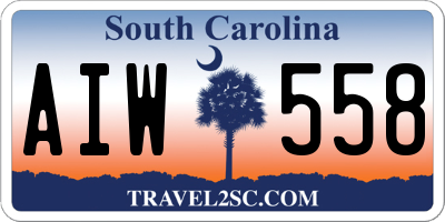SC license plate AIW558